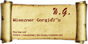 Wieszner Gorgiás névjegykártya